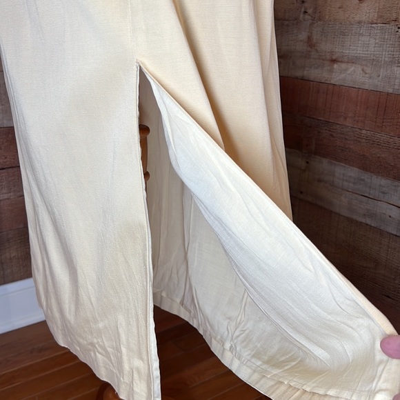 REBECCA TAYLOR Vintage 80’s Inspired Buttercream 1/2 Sleeve Faille Dress - Picture 8 of 16